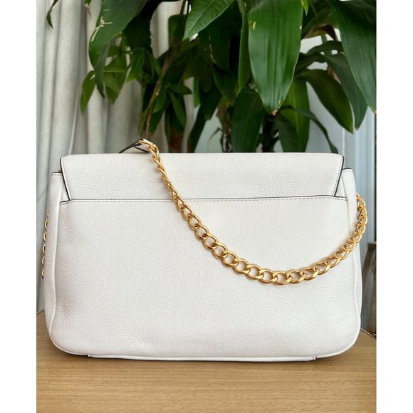 ♦️♦️AUTHENTIC TORY BURCH WHITE LEATHER CHELSA HANDBAG - Picture 5 of 14